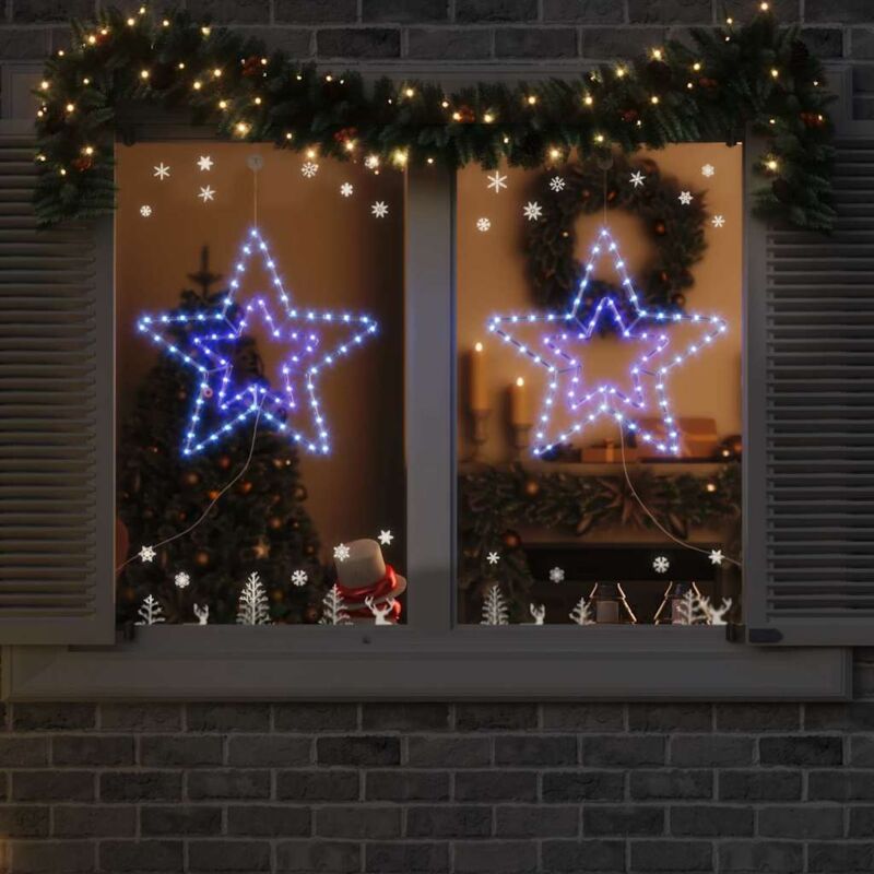 Étoile de Noël avec 72 LED Blanc Froid 51,5 x 50 x 0,65 cm Fer vidaXL