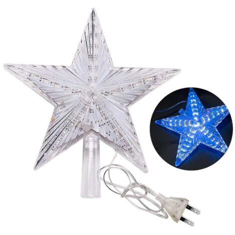 Étoile de Noël lumineuse à cinq branches avec LED, étanche IP65, économe en énergie, QingHaiBlue
