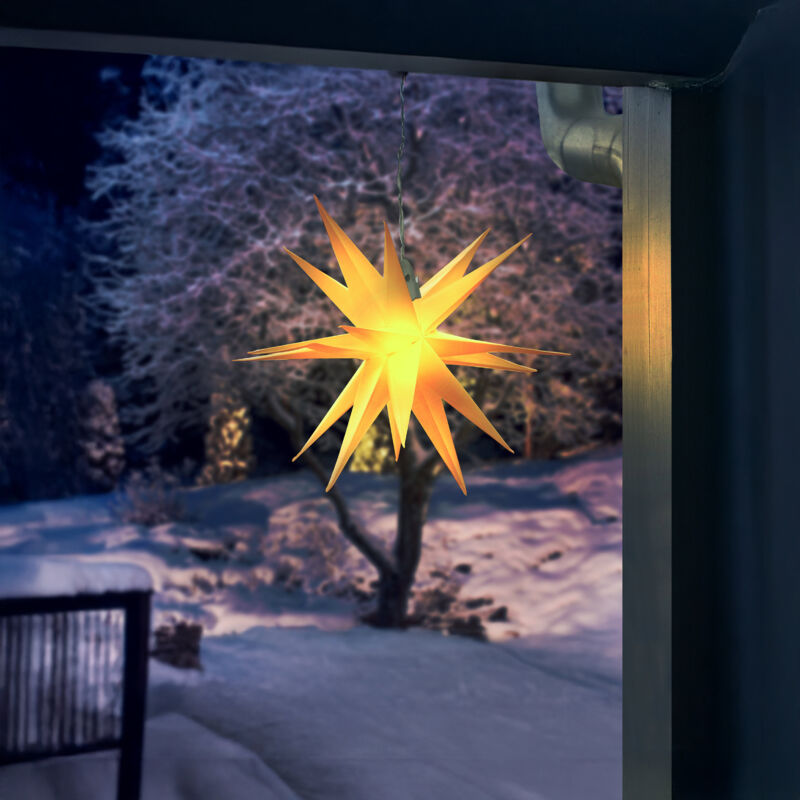 Solar Étoile lumineuse Ø35cm pour l'extérieur Étoile de Noël Décoration de Noël 102573 - Esotec