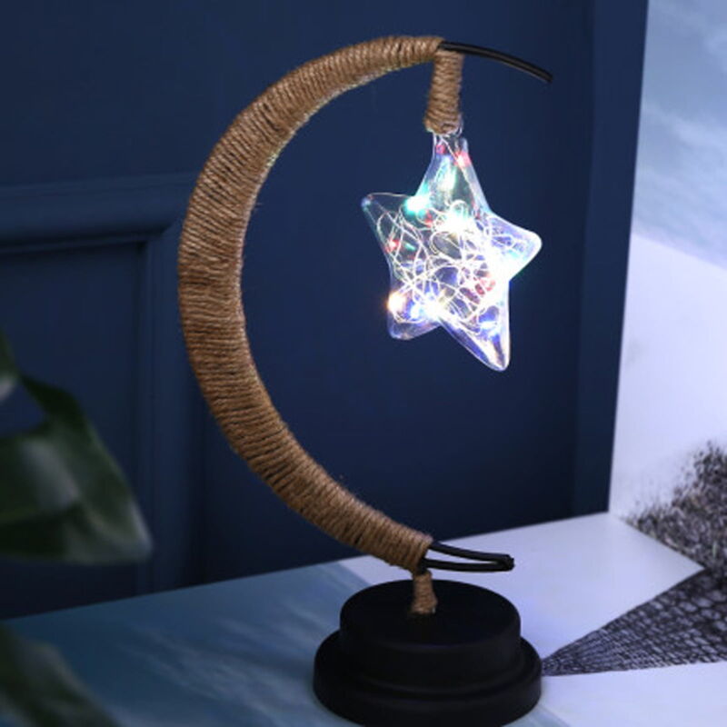 Toile décorative à led faite à la main, usb, en fer forgé, veilleuse décorative pour la maison