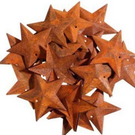 Étoile décorative vintage de style campagnard avec trou pour une décoration rustique ---