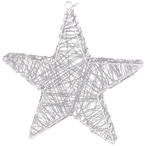 Etoile Lumineuse de Noël avec 50 LED Ornement de Fêtes Multi-taille