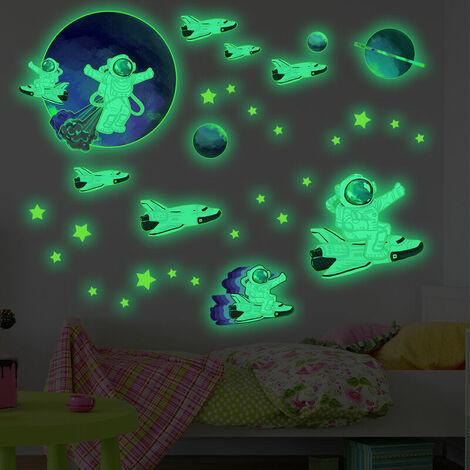 TRIP Licorne Étoile Lumineuse Plafond Stickers Muraux-Étoile Fluorescente,Arc  en Ciel Décoration Chambre Enfant et Fille