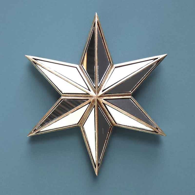 Etoile murale miroir 28x28x5cm