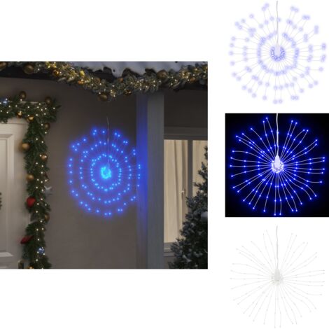 Étoile rayonnante de Noël 140 LED bleu 17 cm - Décoration De Noel - Éclairage Festif - Guirlande Lumineuse - Étoiles Lumineuses - Décoration Intérieure