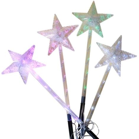 Étoiles lumineuses solaires à planter x4