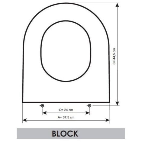 ETOOS 02565108 BLOCK Tapa WC Cifial Blanco - ref: 02565108