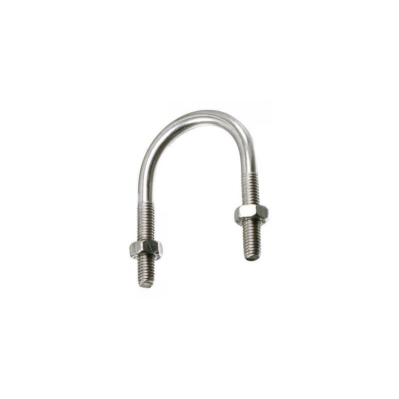 Etrier Acier zingué blanc fond rond filete M10/55 Tube de 115 | Conditionnement: 20 pieces