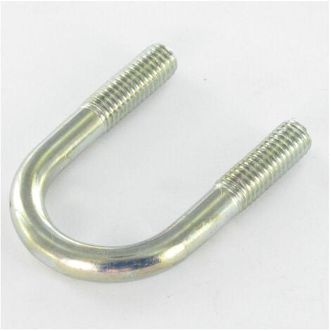 Étrier Acier zingué blanc Fond rond PROF36 Tube 18 M6/16/16-1 piece