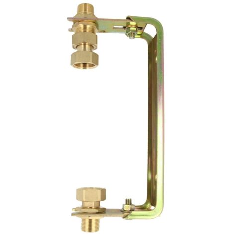 Etrier compteur eau - vertical, zingué réglable, QN 2,5 m³/h- 1 1/4 x 1 1/4