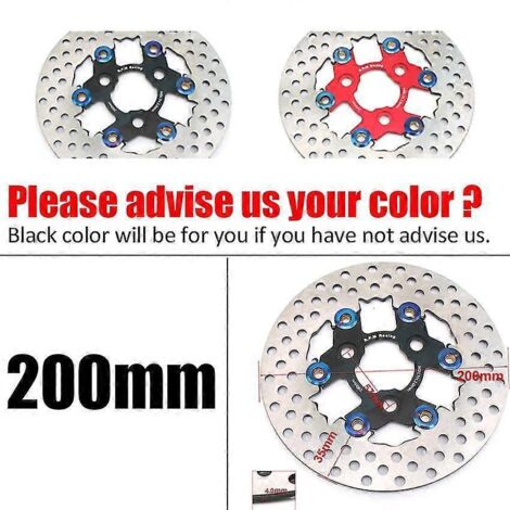 Étrier de frein à disque de moto Rpm Caliper, entraxe 82 mm, universel, compatible avec disques flottants de 200 et 220 mm, avec support adaptateur. Couleur recommandée : D-advise.