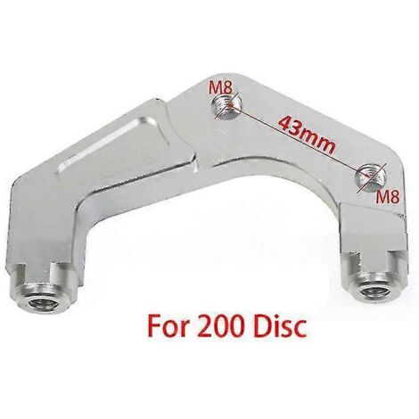 Étrier de frein à disque de moto Rpm Caliper, entraxe 82 mm, universel, pour disque flottant 200 mm/220 mm avec support adaptateur - support A 200
