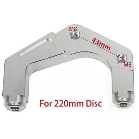 Étrier de frein à disque de moto Rpm Caliper, entraxe 82 mm, universel, pour disque flottant 200 mm/220 mm avec support adaptateur – support A 220