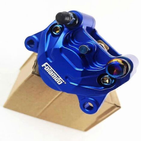 Étrier de frein à disque pour moto, entraxe de 84 mm, diamètre 200 mm, diamètre 220 mm, avant/arrière, 2 pistons, pour scooter, moto tout-terrain, cross, pit bike et Grom (bleu).