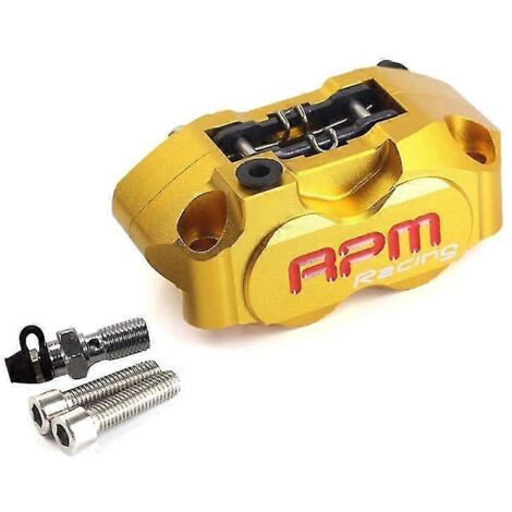 Étrier de frein radial RPM 82 mm pour moto, compatible avec disques de 200/220 mm (modifié) - Or