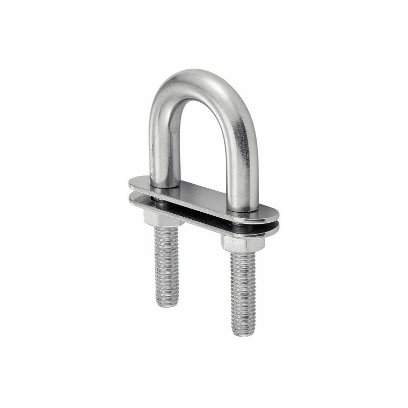 Acton - Etrier en u - Avec double plaque - Inox A4 12x130 mm - Unité