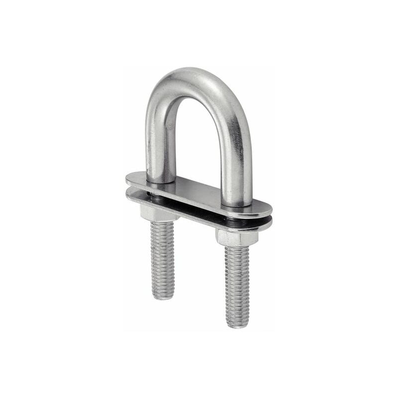 Acton - Etrier en u - Avec double plaque - Inox A4 5x78 mm - Boîte de 5