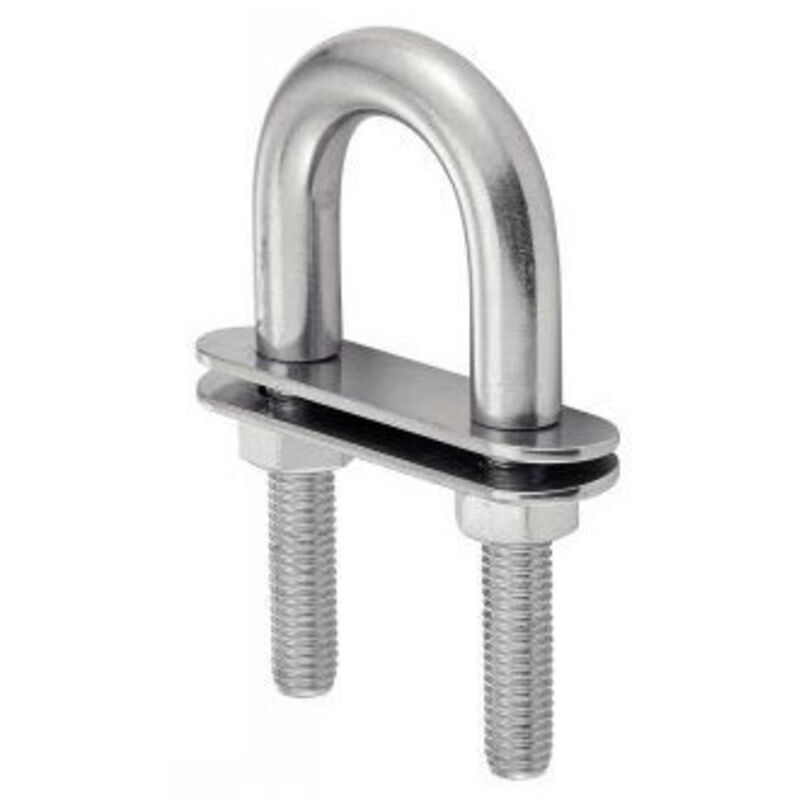 Etrier En U Avec Double PLAQUES Inox A4 12X130-1 piece