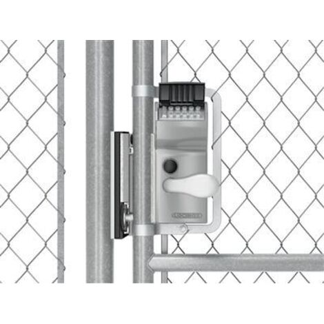 Étrier réglable pour portail grillagé pour serrures à codes mécaniqueM, LF et LL - -