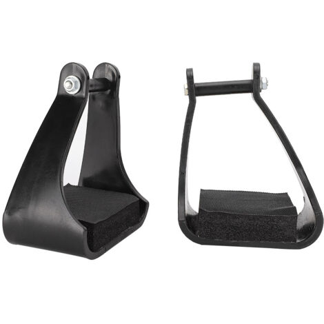 Étriers en plastique POM, selle de sécurité pour équitation occidentale, coussinet de pied en mousse rembourré noir