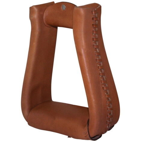 Étriers Roper western recouverts de cuir