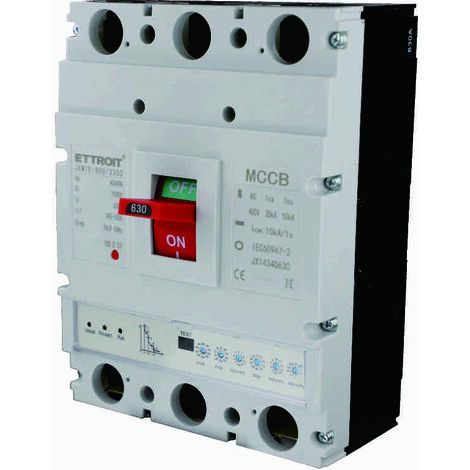 ETTROIT 3P automatischer Kompakt-Leistungsschalter mit einstellbarem Radius 400–630 A, 50 kA (Modell JX14340630)