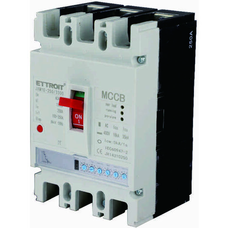 ETTROIT 3P automatischer Kompaktleistungsschalter mit einstellbarem Radius 100–250 A, 35 kA (Modell JX14310250)