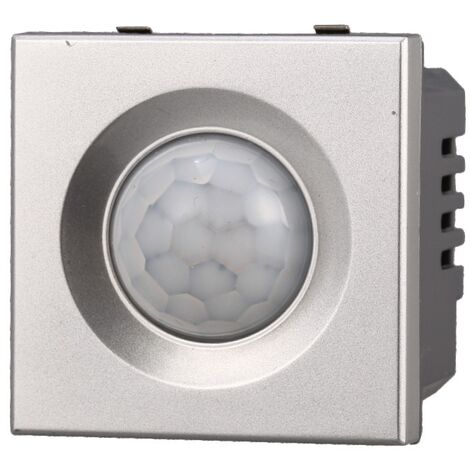 ETTROIT AG1801 Sensore Movimento PIR Timer 2P 2 posti 2M Grigio Compatibile Con Bticino Axolute