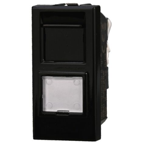 ETTROIT AN2356 Netzwerkanschluss, Datenbuchse, RJ45, CAT6, schwarze Farbe, kompatibel mit Bticino Axolute