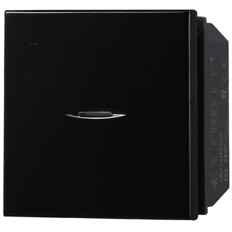 ETTROIT AN3202 Interruttore Assiale 2M 2P 16A Unipolare Colore Nero Compatibile Con Bticino Axolute