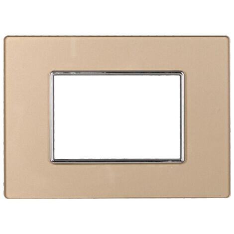 ETTROIT AN84311 Glasplatte Moon Serie 3P Goldfarbe kompatibel mit Bticino Axolute