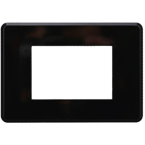 ETTROIT AN87302 Plaque fine fine 3P couleur Noir Compatible avec Bticino Axolute Air