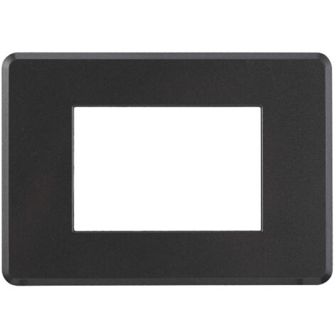 ETTROIT AN87307 Plaque fine 3P couleur acier foncé compatible avec Bticino Axolute Air