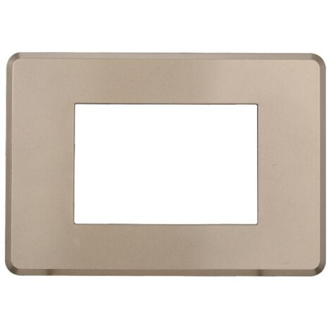 ETTROIT AN87308 Plaque fine 3P Moon Series Titane compatible avec Bticino Axolute Air