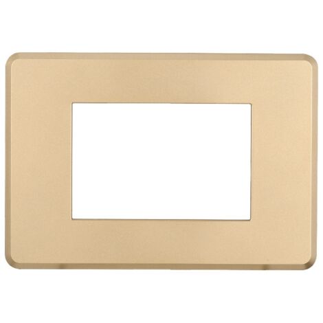 ETTROIT AN87311 3P Slim Slim Plate Moon Series Couleur Or Compatible avec Bticino Axolute Air