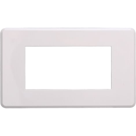 ETTROIT AN87401 Placca 4P Slim Sottile Serie Moon Colore Bianco Compatibile Con Bticino Axolute Air