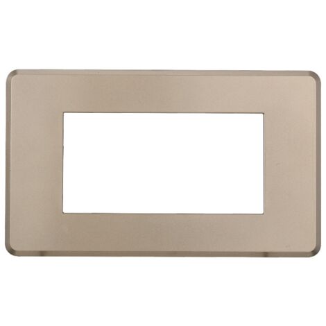 ETTROIT AN87408 Plaque fine fine 4P couleur titane compatible avec Bticino Axolute Air