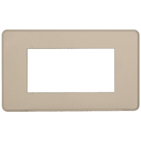 ETTROIT AN87409 Plaque fine 4P série Moon couleur sable compatible avec Bticino Axolute Air