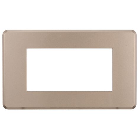 ETTROIT AN87410 Plaque Slim 4P couleur Bronze compatible avec Bticino Axolute Air