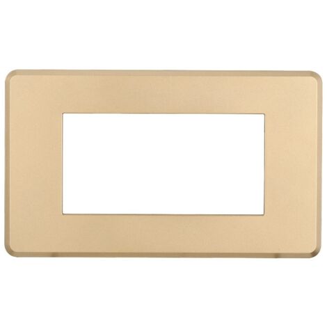 ETTROIT AN87411 Plaque Slim 4P couleur Or compatible avec Bticino Axolute Air