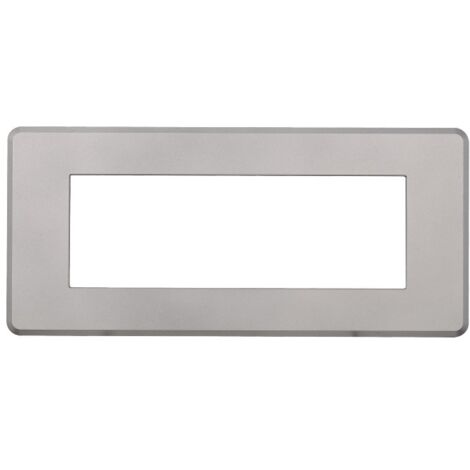 ETTROIT AN87606 Plaque fine 6P série Moon couleur argent compatible avec Bticino Axolute Air