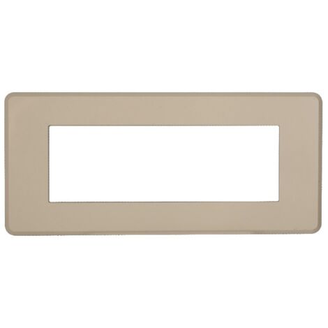 ETTROIT AN87609 Plaque fine fine 6P couleur sable compatible avec Bticino Axolute Air