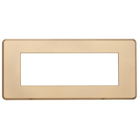 ETTROIT AN87611 Plaque fine 6P série Moon couleur or compatible avec Bticino Axolute Air
