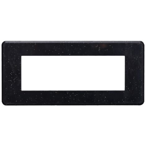 ETTROIT AN87624 Plaque fine fine 6P couleur Noir brillant brillant compatible avec Bticino Axolute Air