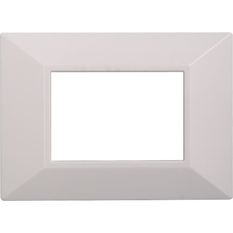 ETTROIT AN90301 Placca Piramide Serie Moon 3P Colore Bianco Compatibile Con Bticino Axolute