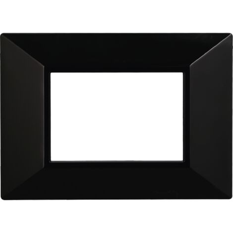 ETTROIT AN90302 Placca Piramide 3p Serie Moon Colore Nero Compatibile Con Bticino Axolute