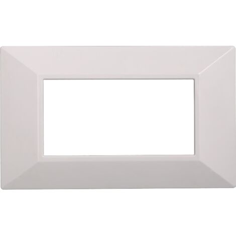 ETTROIT AN90401 Placca 4p Piramide Serie Moon Colore Bianco Compatibile Con Bticino Axolute