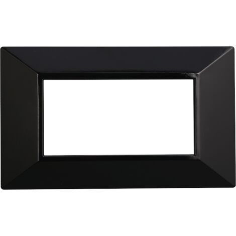 ETTROIT AN90402 Placca Piramide 4P Serie Moon Colore Nero Compatibile Con Bticino Axolute