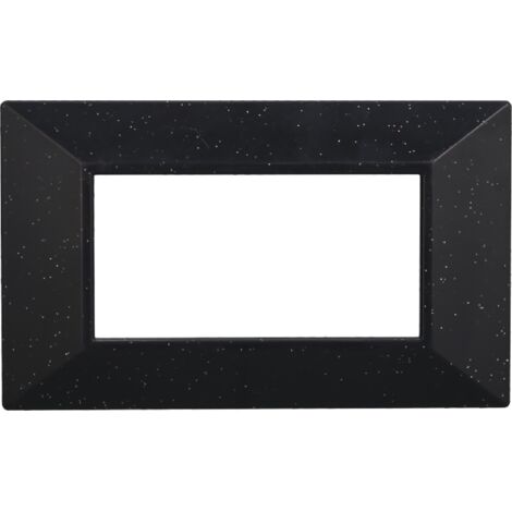 ETTROIT AN90424 Placca Piramide 4P Serie MOON Colore Nero Brillante Compatibile Con Bticino Axolute