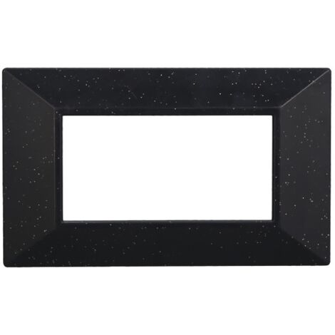ETTROIT AN90424 Plaque Pyramide 4P Série MOON Couleur Noir Brillant Compatible avec Bticino Axolute